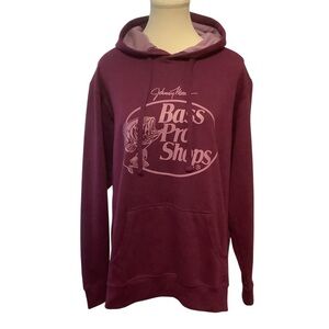 BASS PRO SHOPS NWT PLUM HOODIE/ SWEATSHIRT WITH LOGO PRINT/ Size XL